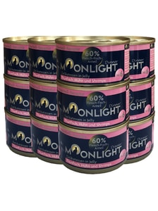 Moonlight Dinner č. 6 - 12 x 80 g tuňák, kuřecí maso a krevety v želé Moonlight Dinner č. 6 - 12 x 80 g tuňák, kuřecí maso a krevety v želé